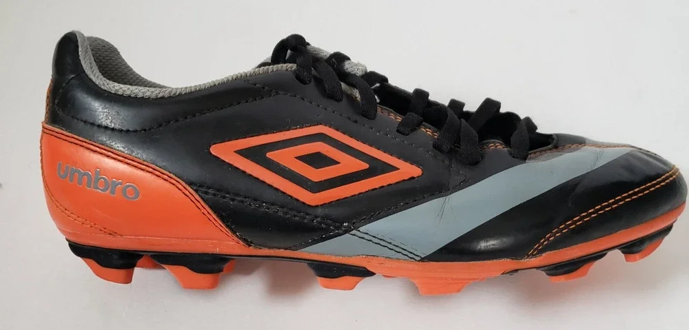 Umbro Soccer Cleats Mens Size 6.5 US Neon Orange Gray Black Sports